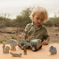 Little Dutch Wooden Safari Car with Animals