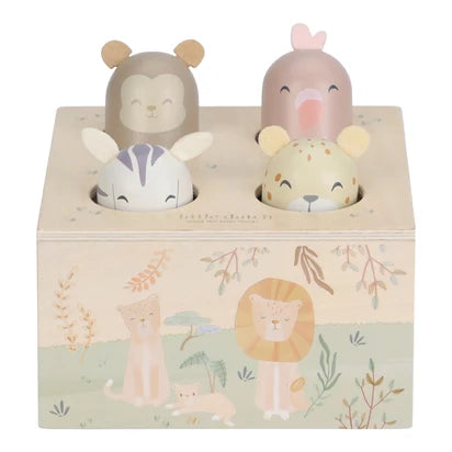 Little Dutch Safari Friends Wooden Pop Up Toy