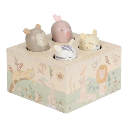 Little Dutch Safari Friends Wooden Pop Up Toy
