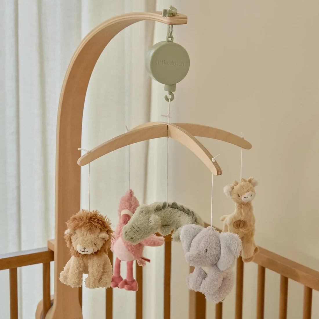 Little Dutch Wooden Music Mobile - Safari Friends