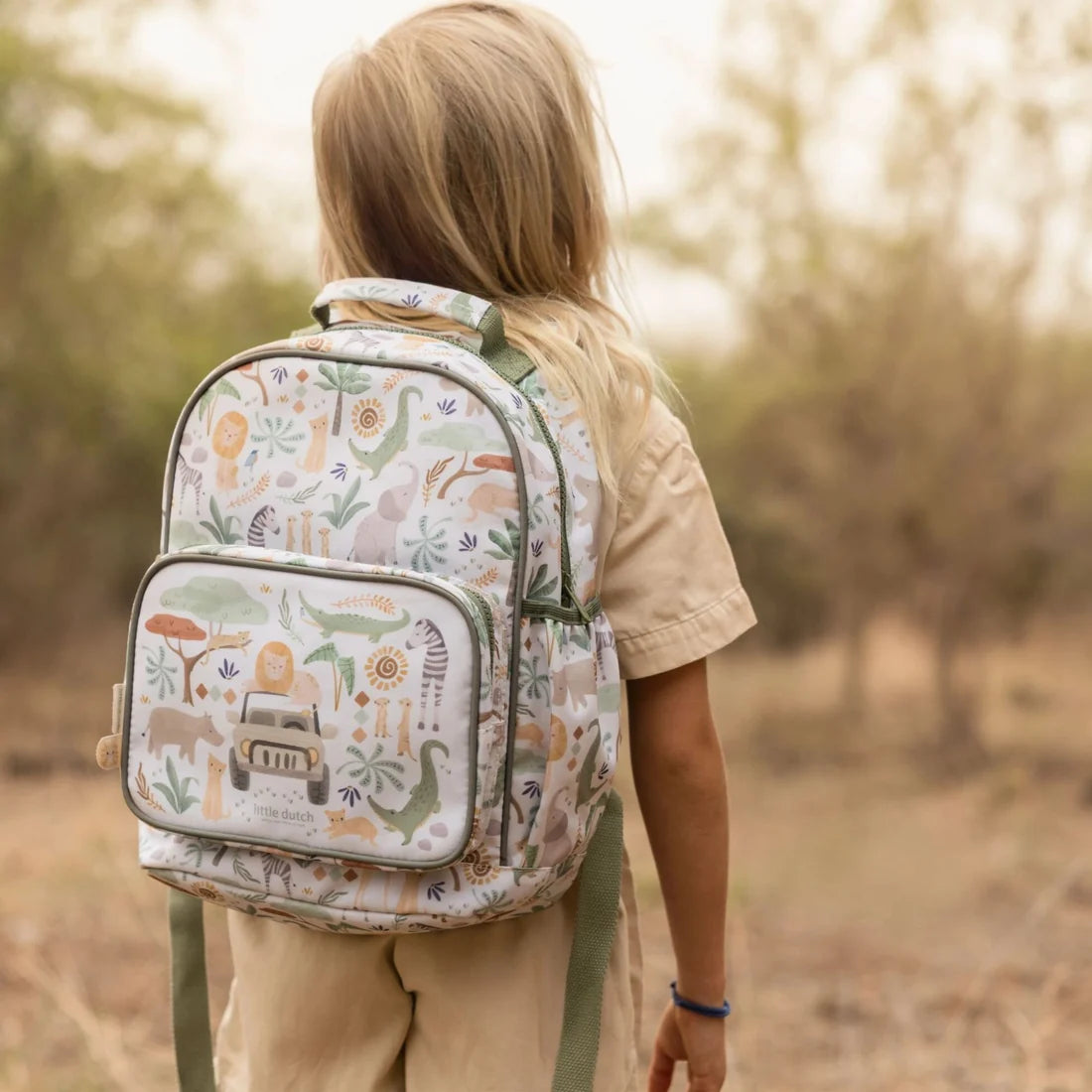 Little Dutch Large Backpack Safari Friends