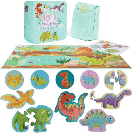 Boppi 10 in 1 Toddler Jigsaw - Dinosaurs
