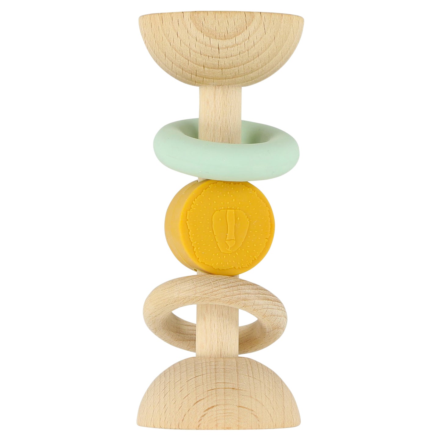 Trixie Wooden Silicone Rattle - Mr Lion