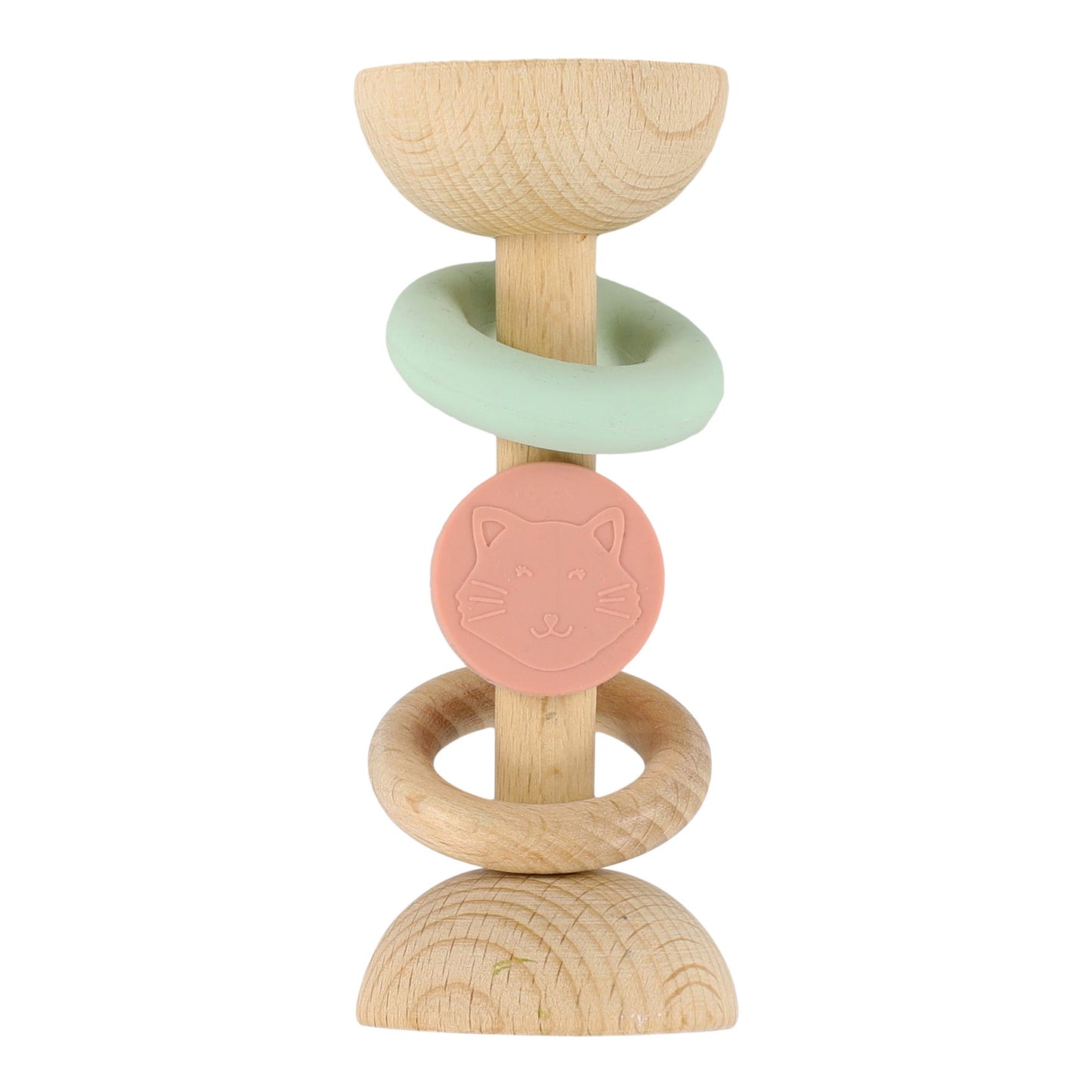 Trixie Wooden Silicone Rattle - Mrs Cat