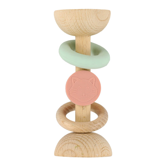 Trixie Wooden Silicone Rattle - Mrs Cat