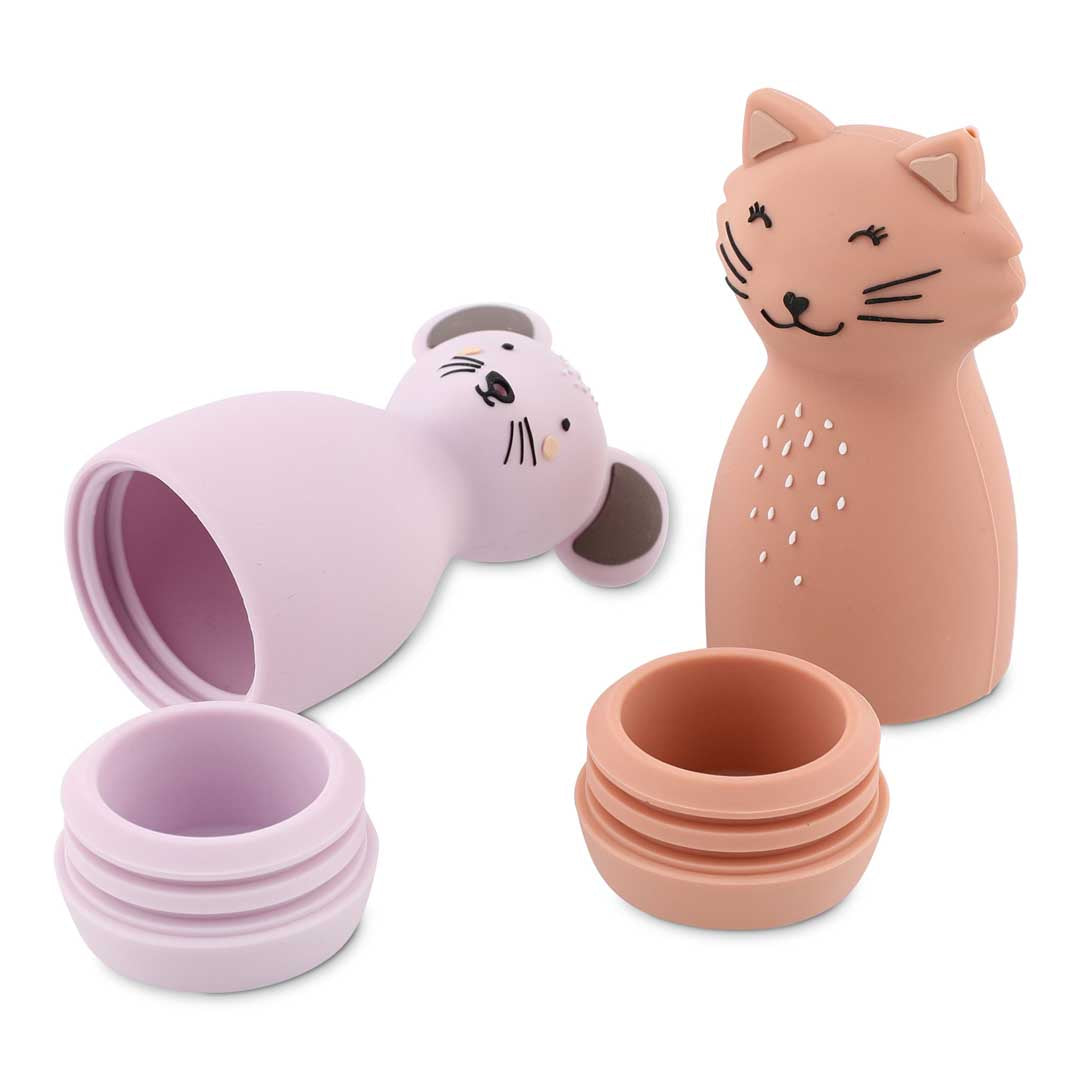 Trixie Bath Toy Splashing Animals - Mrs Cat & Mrs Mouse