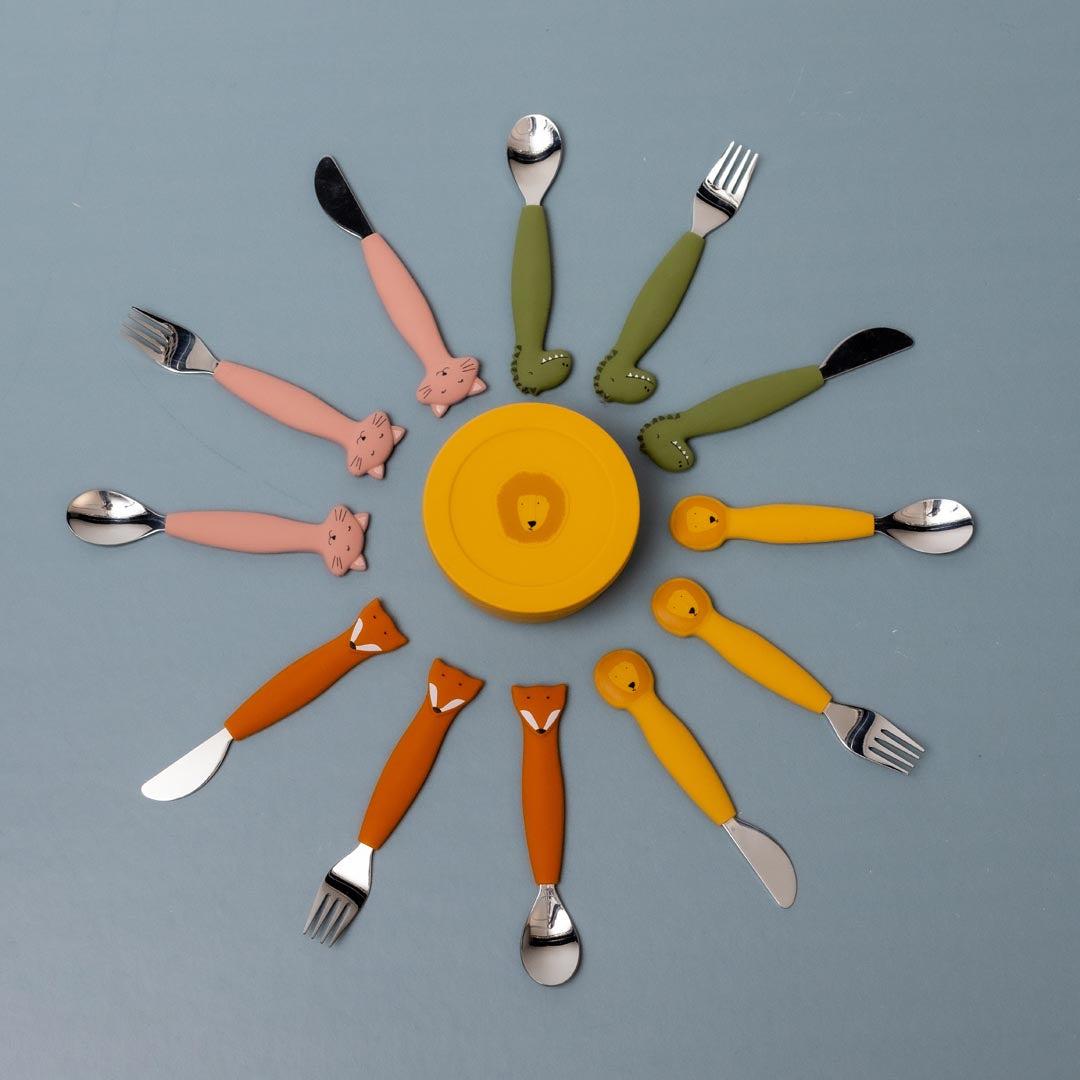 Trixie Silicone Cutlery Set - Mr Dino