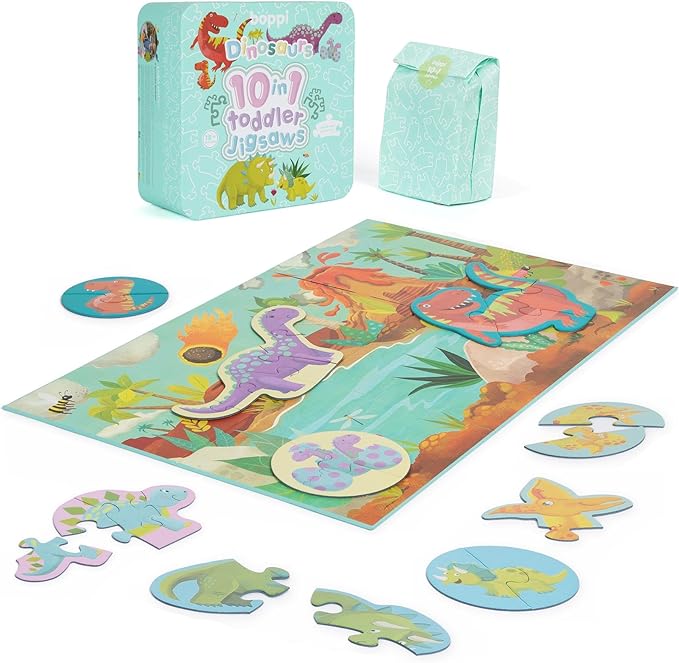 Boppi 10 in 1 Toddler Jigsaw - Dinosaurs