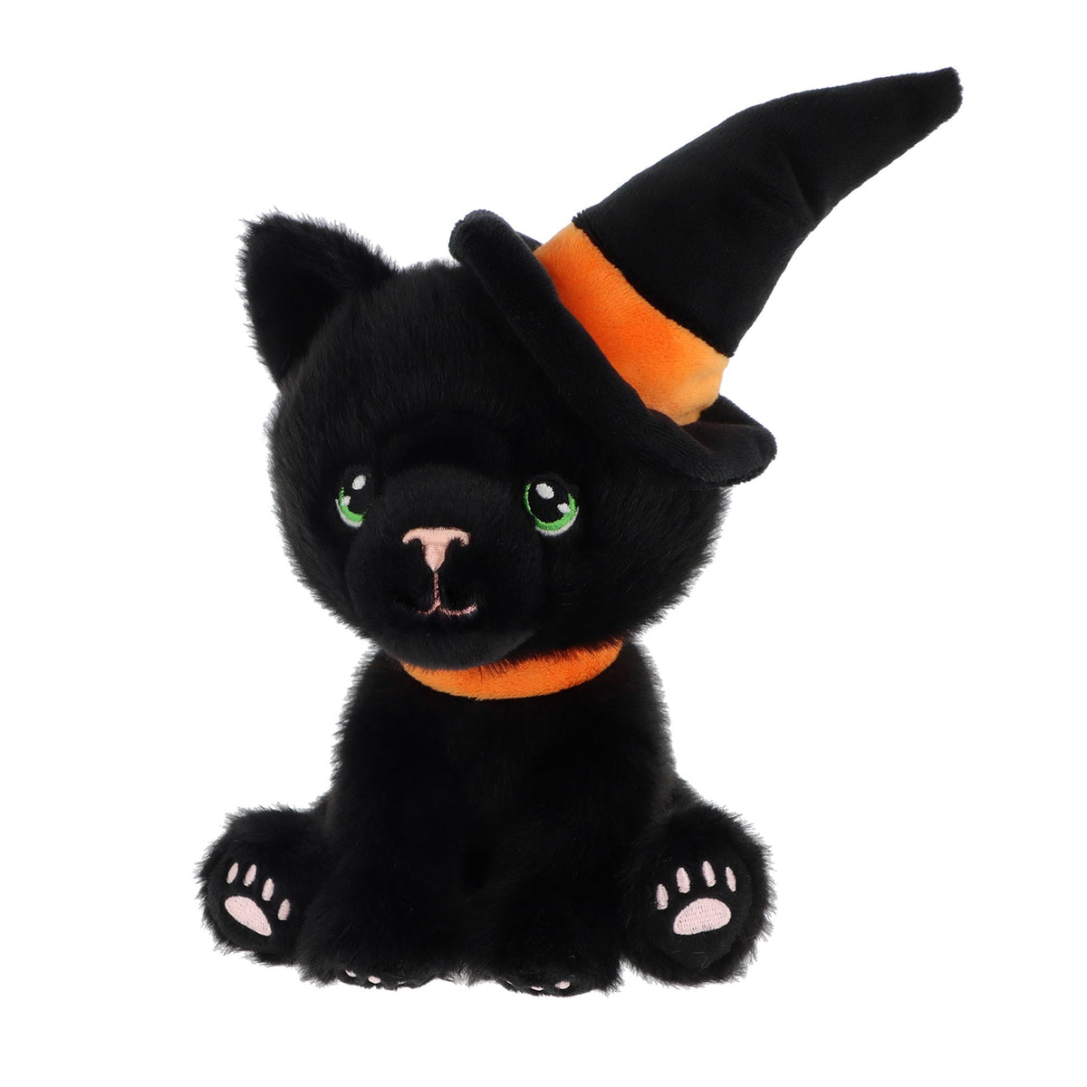 Keel Eco 15cm Black Cat with Orange Witches Hat