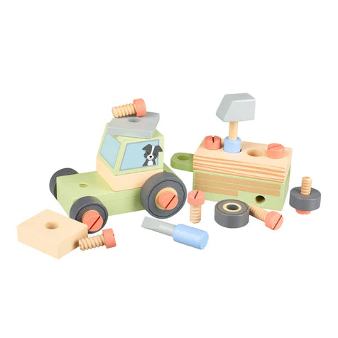 Orange Tree Toys Buildable Tractor