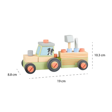 Orange Tree Toys Buildable Tractor