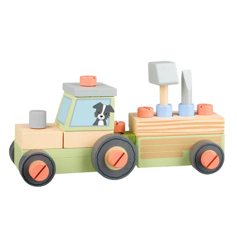 Orange Tree Toys Buildable Tractor