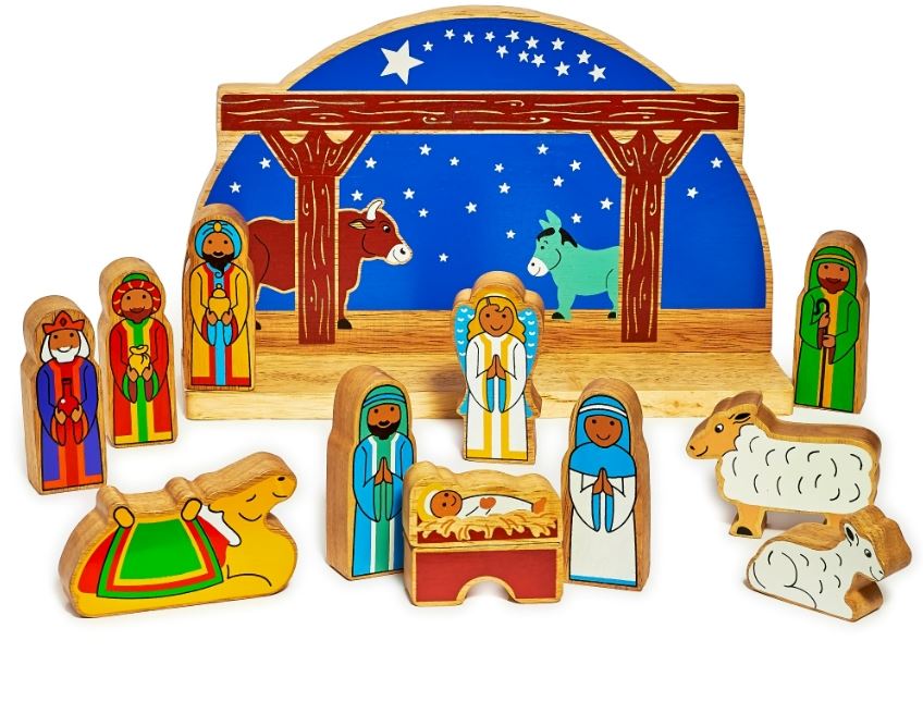 Lanka Kade Wooden Deluxe Starry Night Nativity Playset