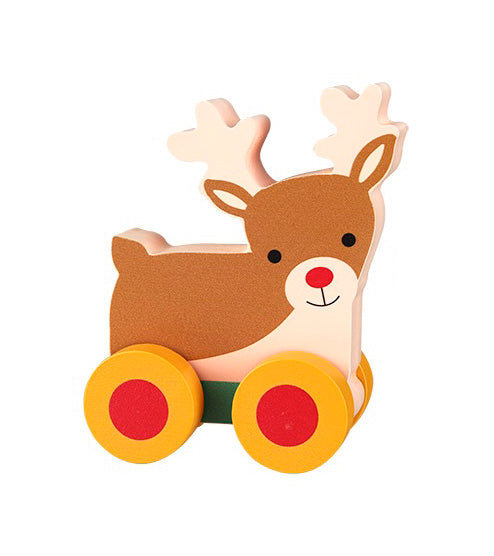 Orange Tree Toys First Push Toy - Rudolph