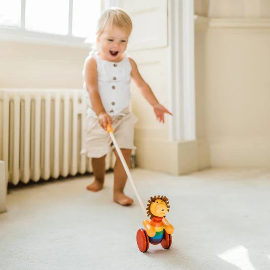 Orange Tree Toys Push Along Lion