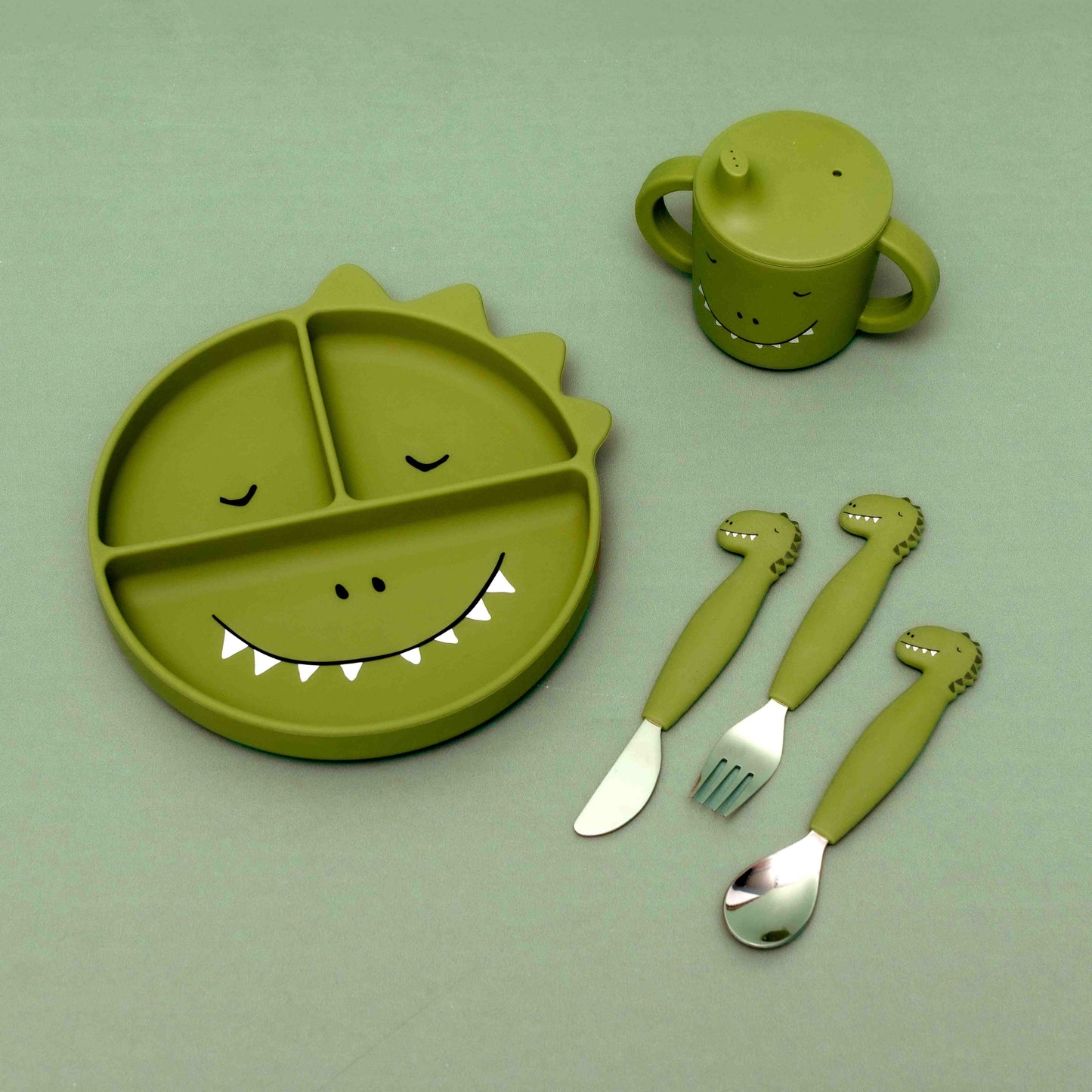 Trixie Silicone Cutlery Set - Mr Dino