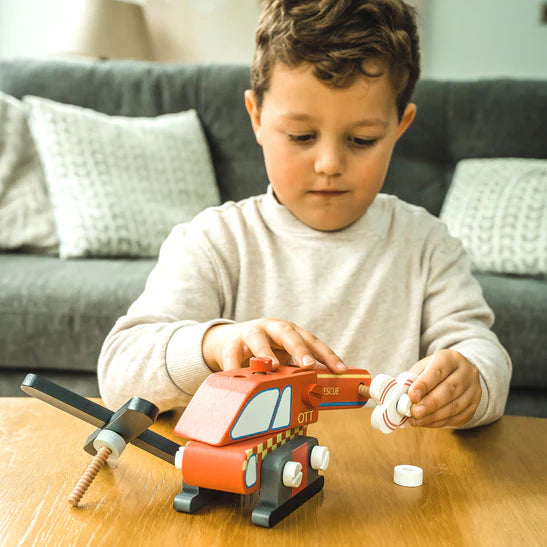 Orange Tree Toys Buildable Helicopter