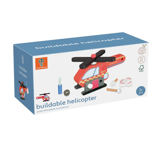 Orange Tree Toys Buildable Helicopter