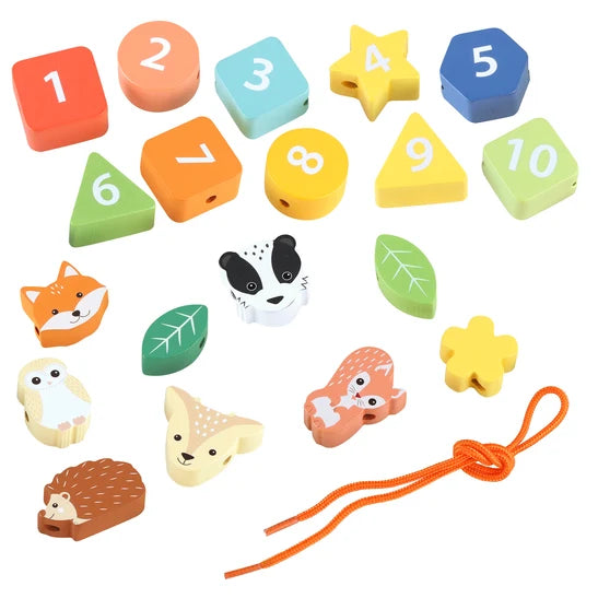 Orange Tree Toys Woodland Animal Threading Toys