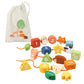 Orange Tree Toys Woodland Animal Threading Toys