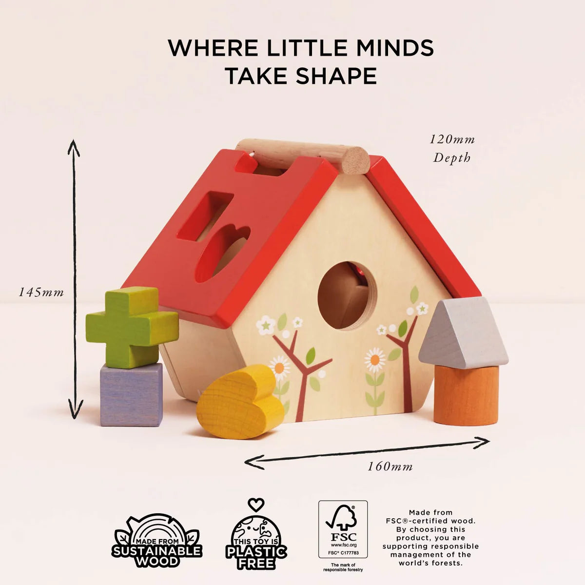 Le Toy Van Wooden Bird House Shape Sorter