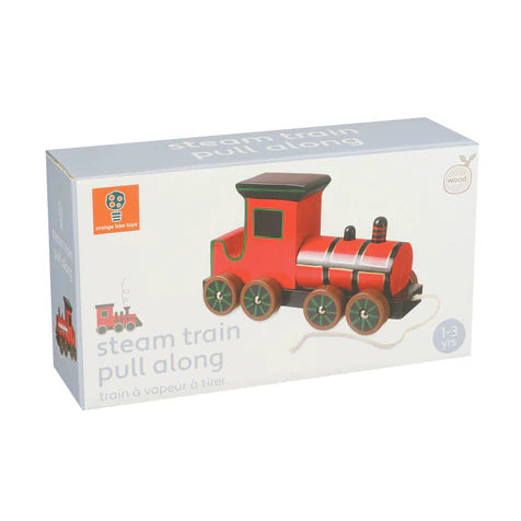 Orange Tree Toys Pull Along Steam Train