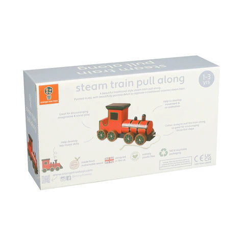 Orange Tree Toys Pull Along Steam Train