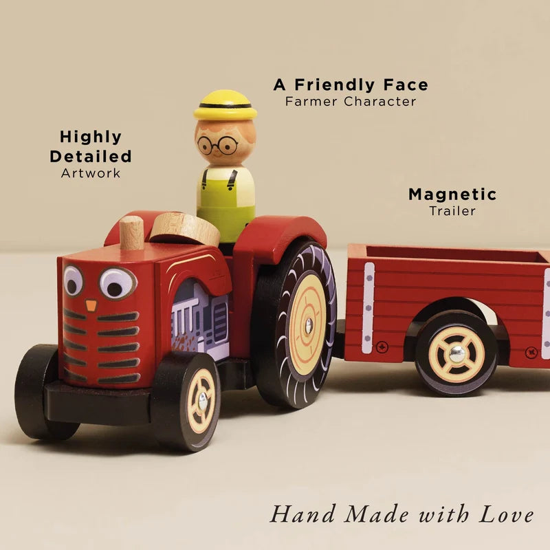 Le Toy Van Red Wooden Tractor