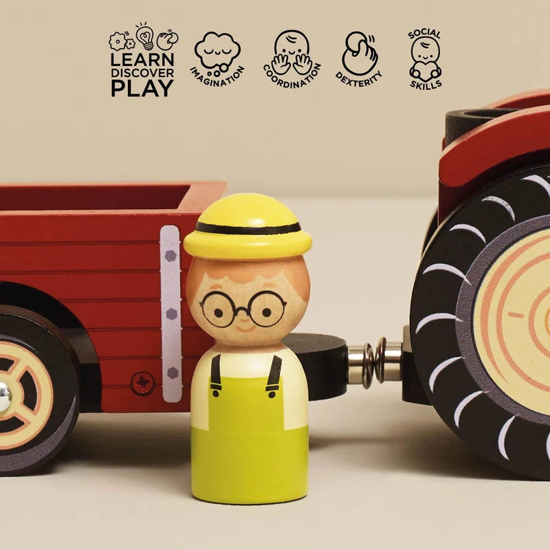 Le Toy Van Red Wooden Tractor