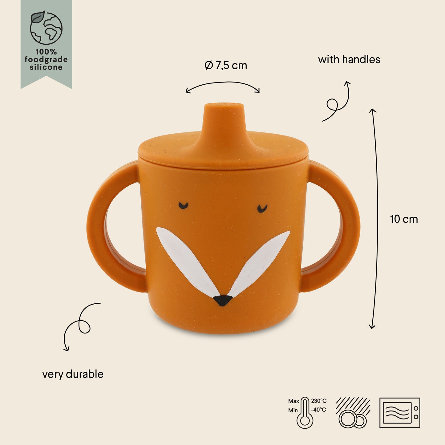 Trixie Silicone Sippy Cup - Mr Fox