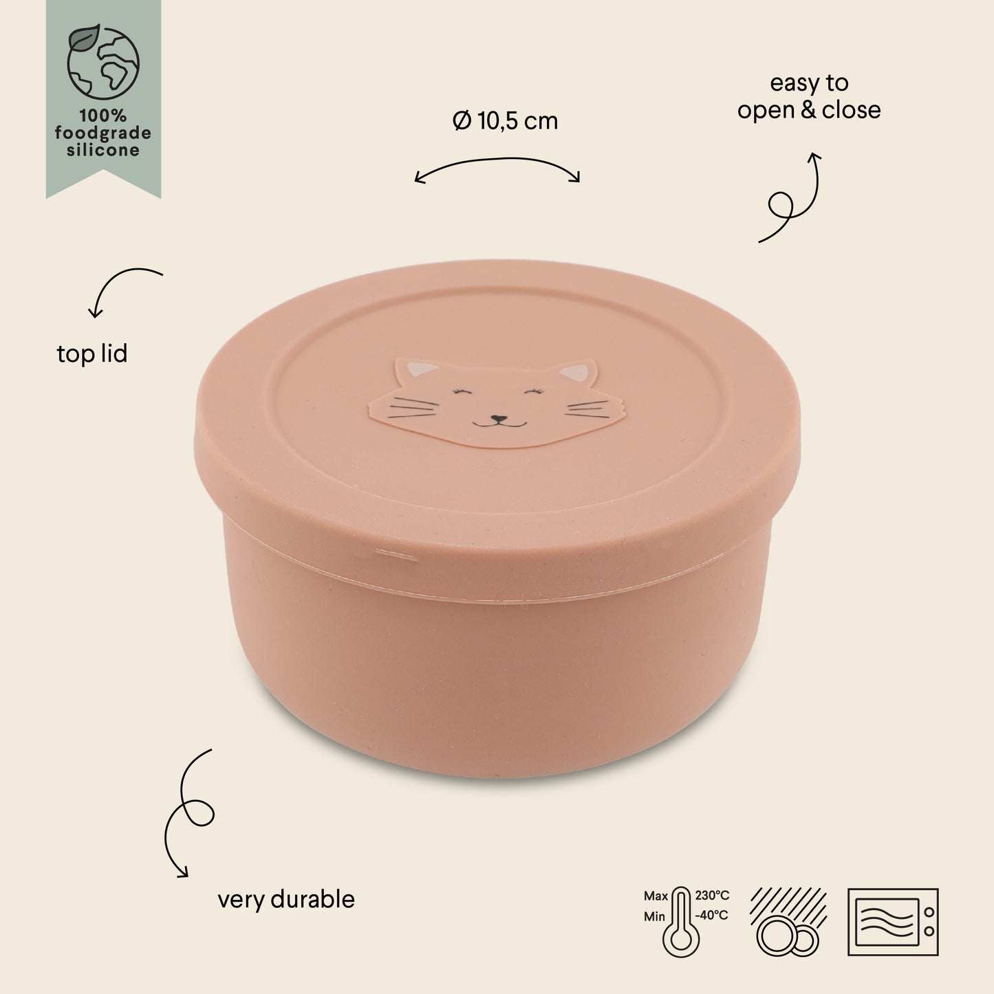 Trixie Silicone Snack Pot with Lid - Mrs Cat