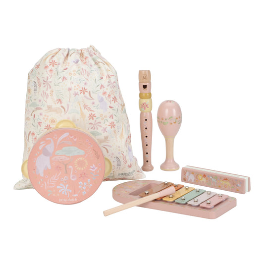 Little Dutch Music Set - Safari Friends Pink
