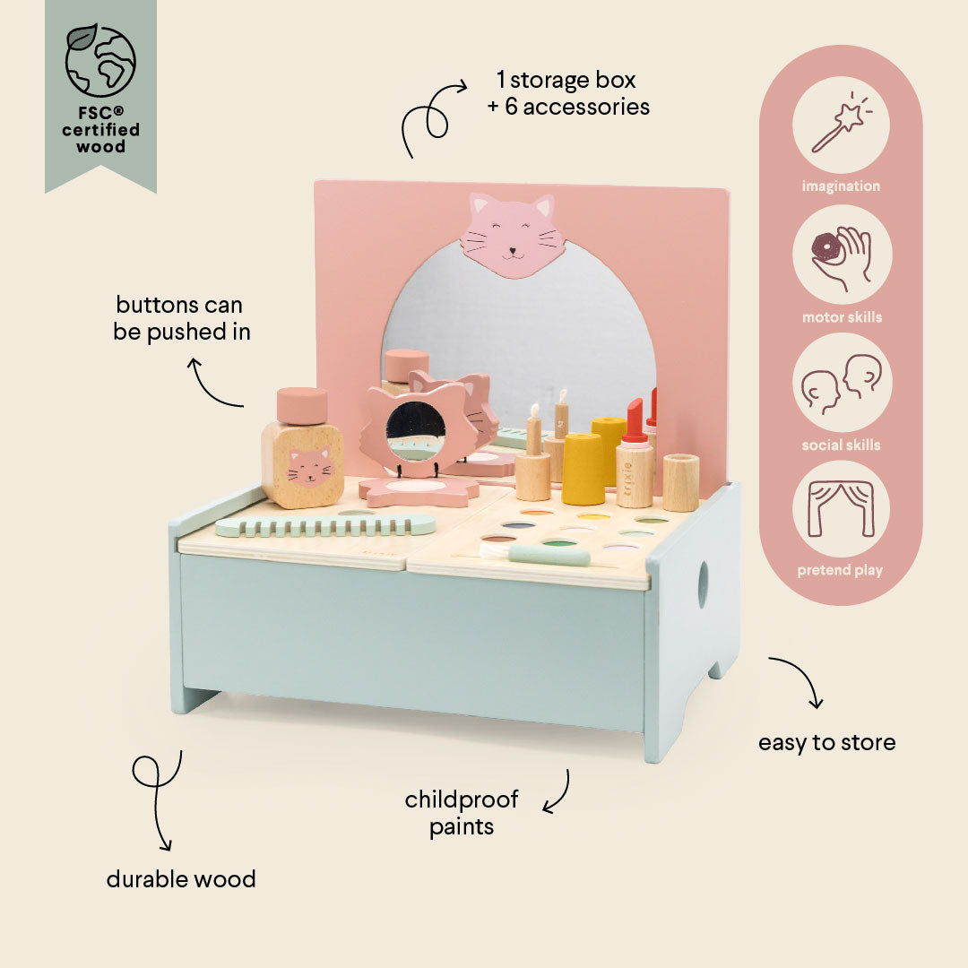 Trixie Wooden Makeup Table