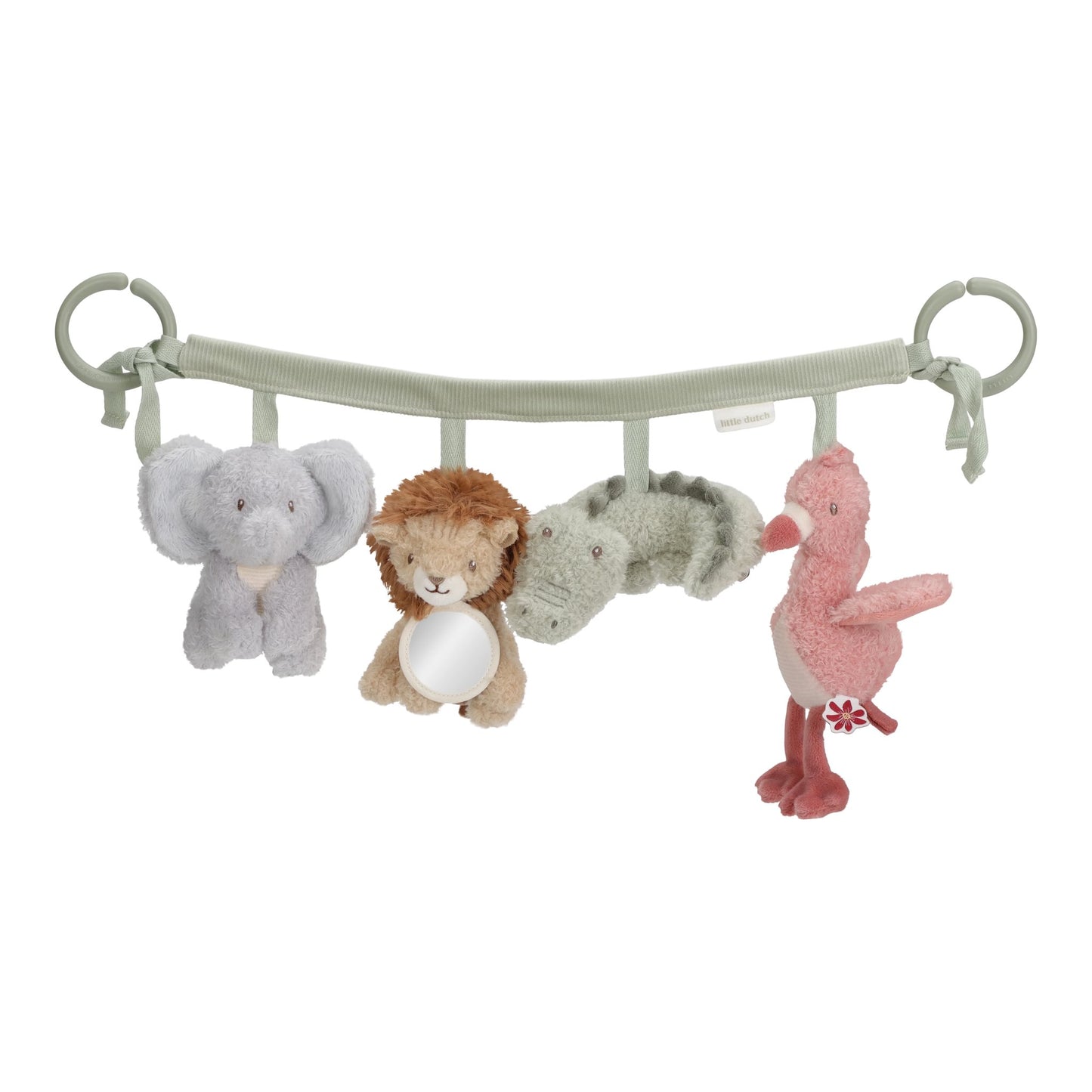 Little Dutch Toy Chain - Car Seat Toy - Safari Friends