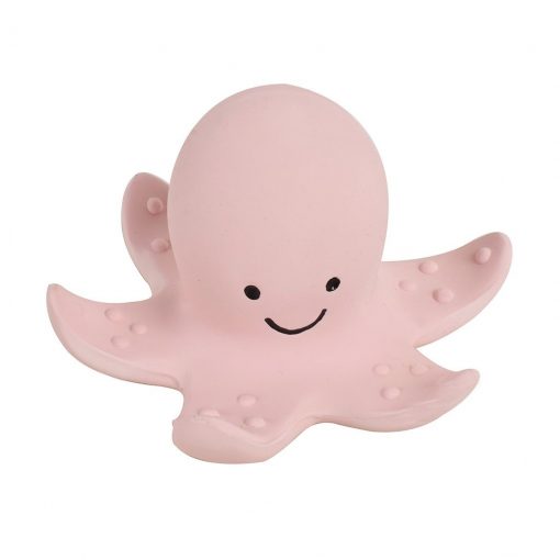 Tikiri Ocean Buddies - Octopus - Natural Rubber Bath Toy, Rattle and Teether