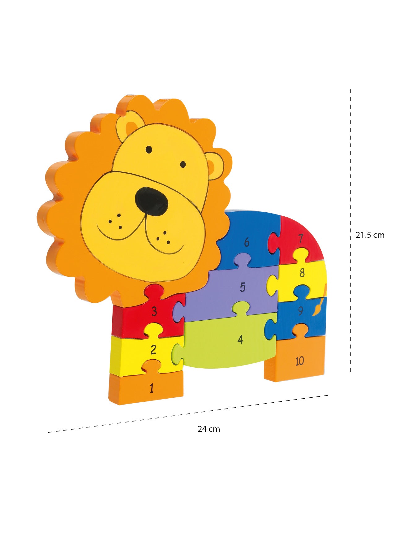 Orange Tree Toys Lion Number Puzzle