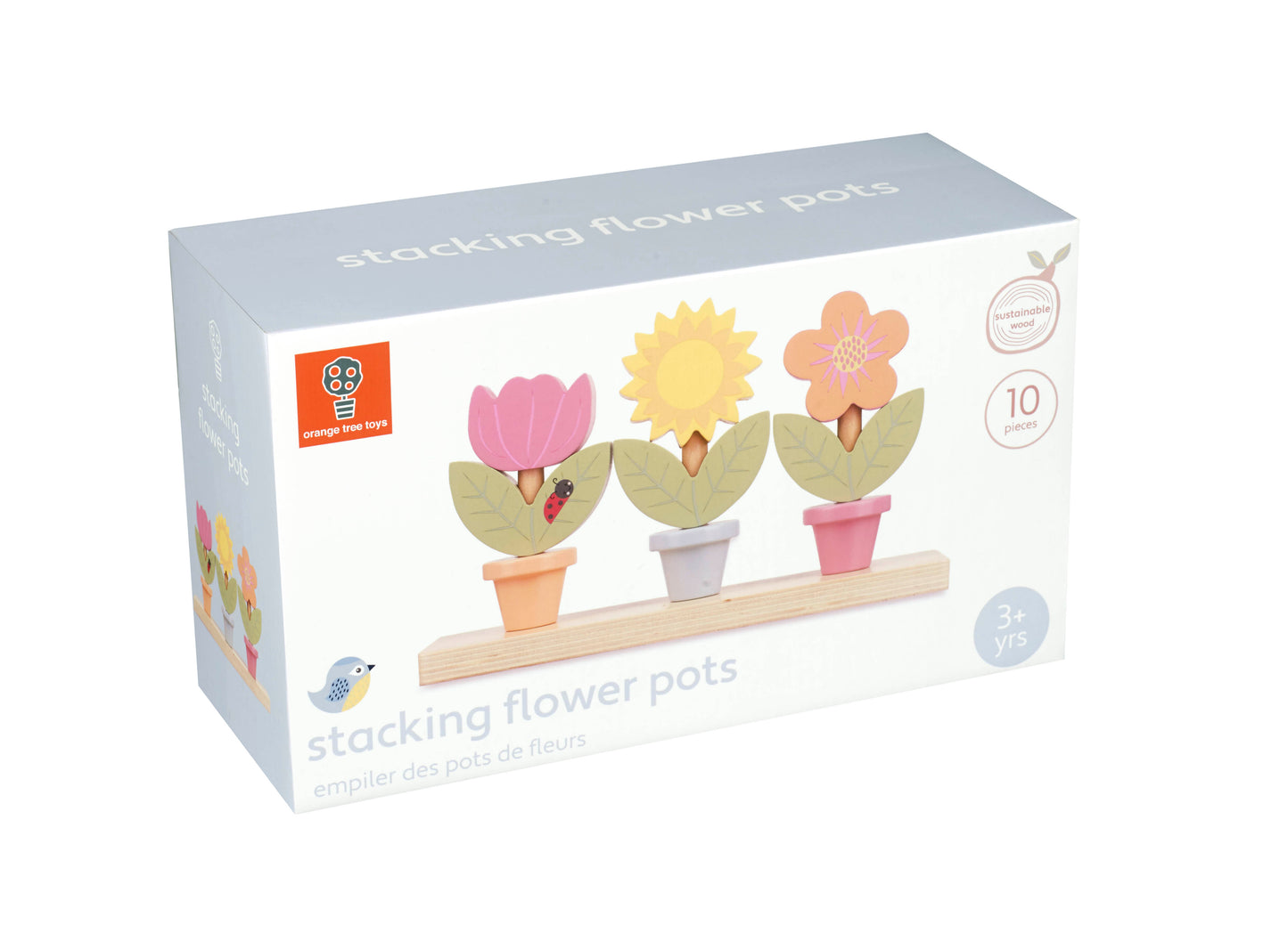 Orange Tree Toys Stacking Flower Pots