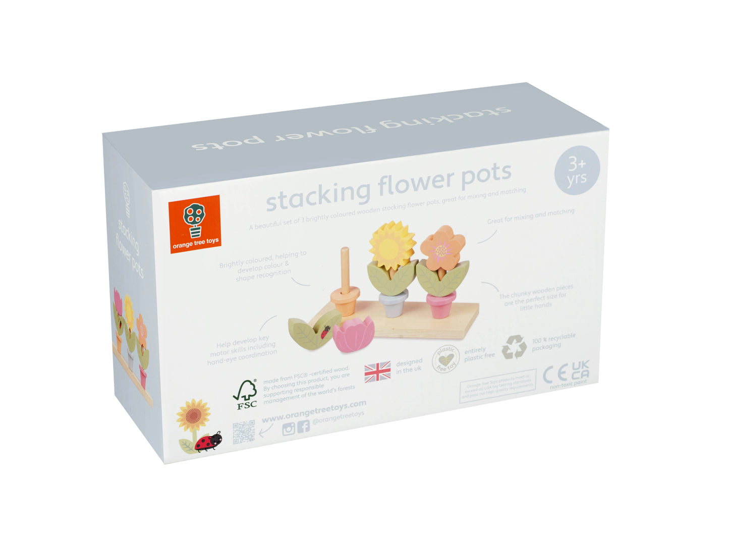 Orange Tree Toys Stacking Flower Pots