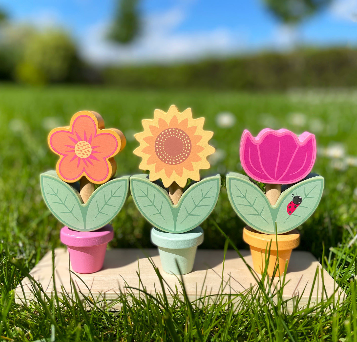 Orange Tree Toys Stacking Flower Pots