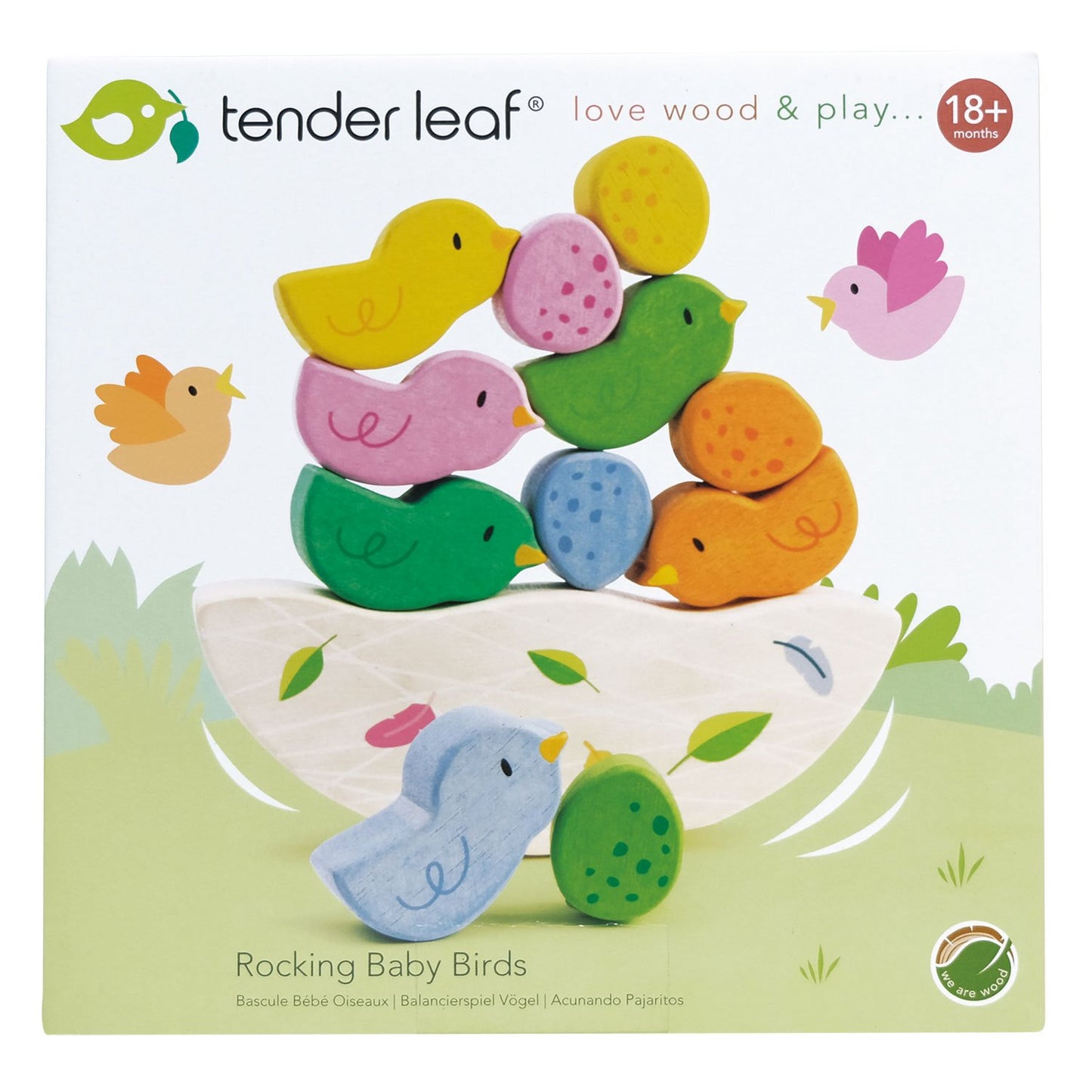 Tender Leaf Rocking Baby Birds