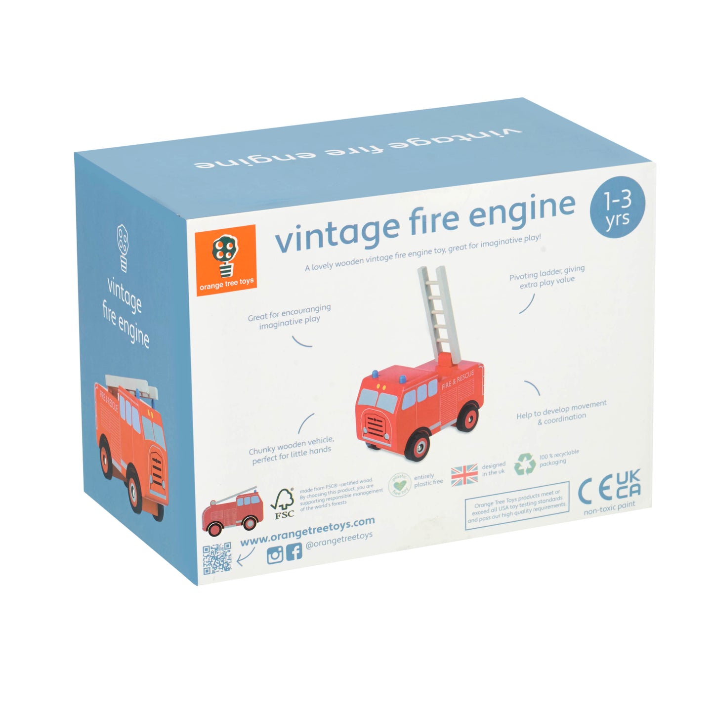 Orange Tree Toys Vintage Fire Engine