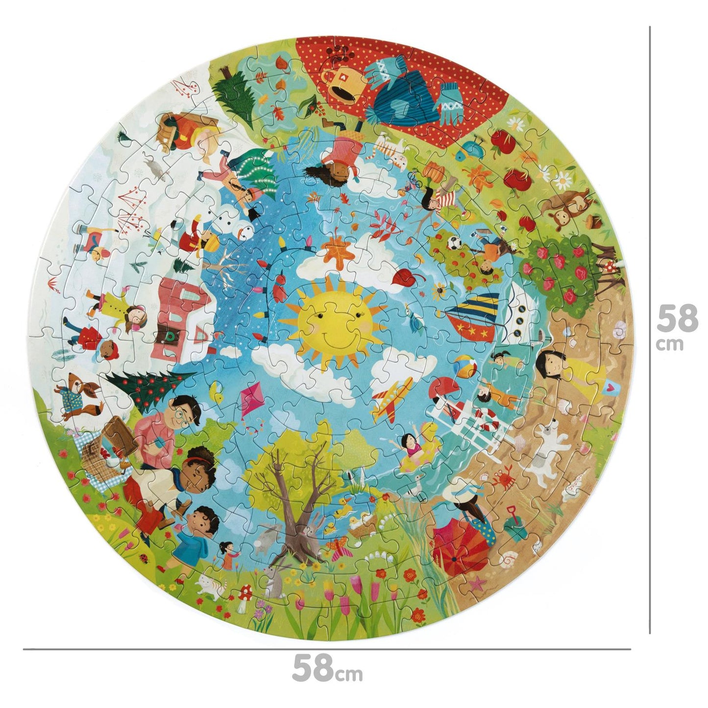 Boppi Round Jigsaw - 150 Pieces - Seasons